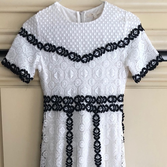 Maje White Lace Midi Dress - Picture 4 of 7
